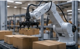 Robot manipulant des cartons